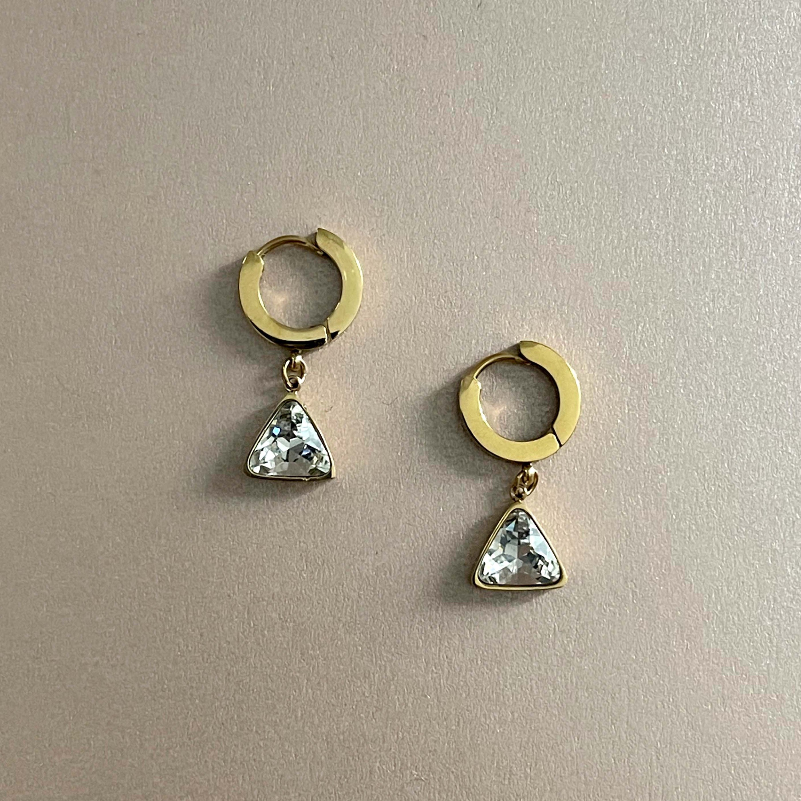 Molly Luxe 18k Gold Plated Gem Earrings