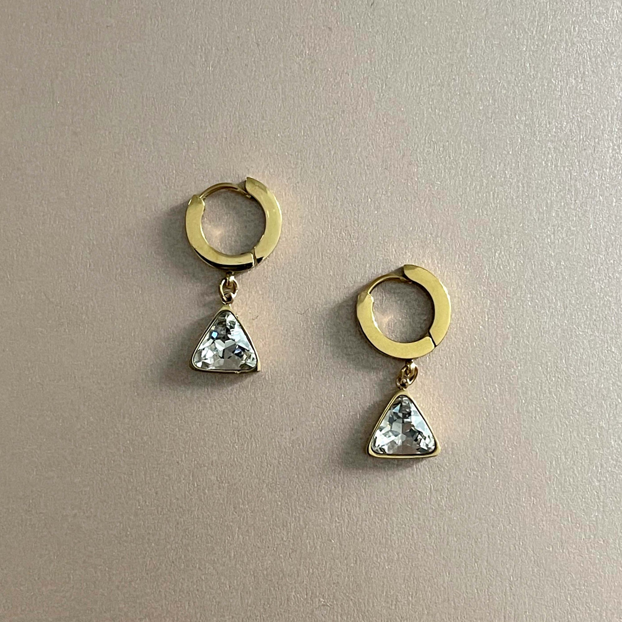 Molly Luxe 18k Gold Plated Gem Earrings