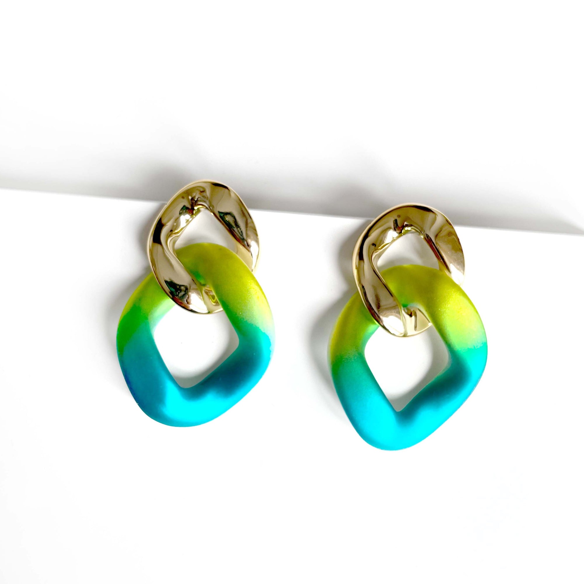 Bryce Aqua Ombre Earrings