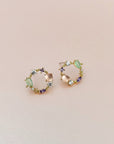 Saffy Blush Jewelled  Wreath Studs