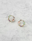 Saffy Blush Jewelled  Wreath Studs