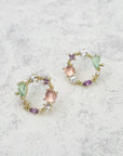 Saffy Blush Jewelled  Wreath Studs