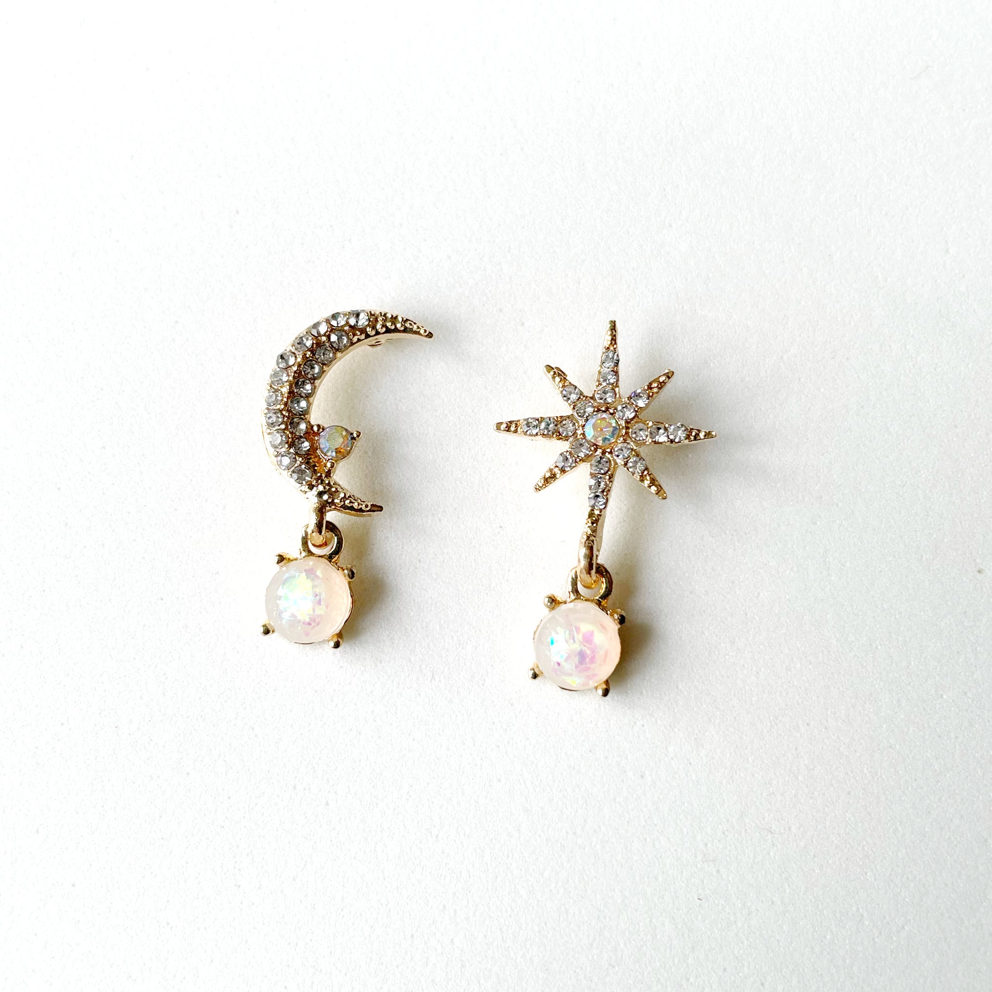 Moon and Star Earrings