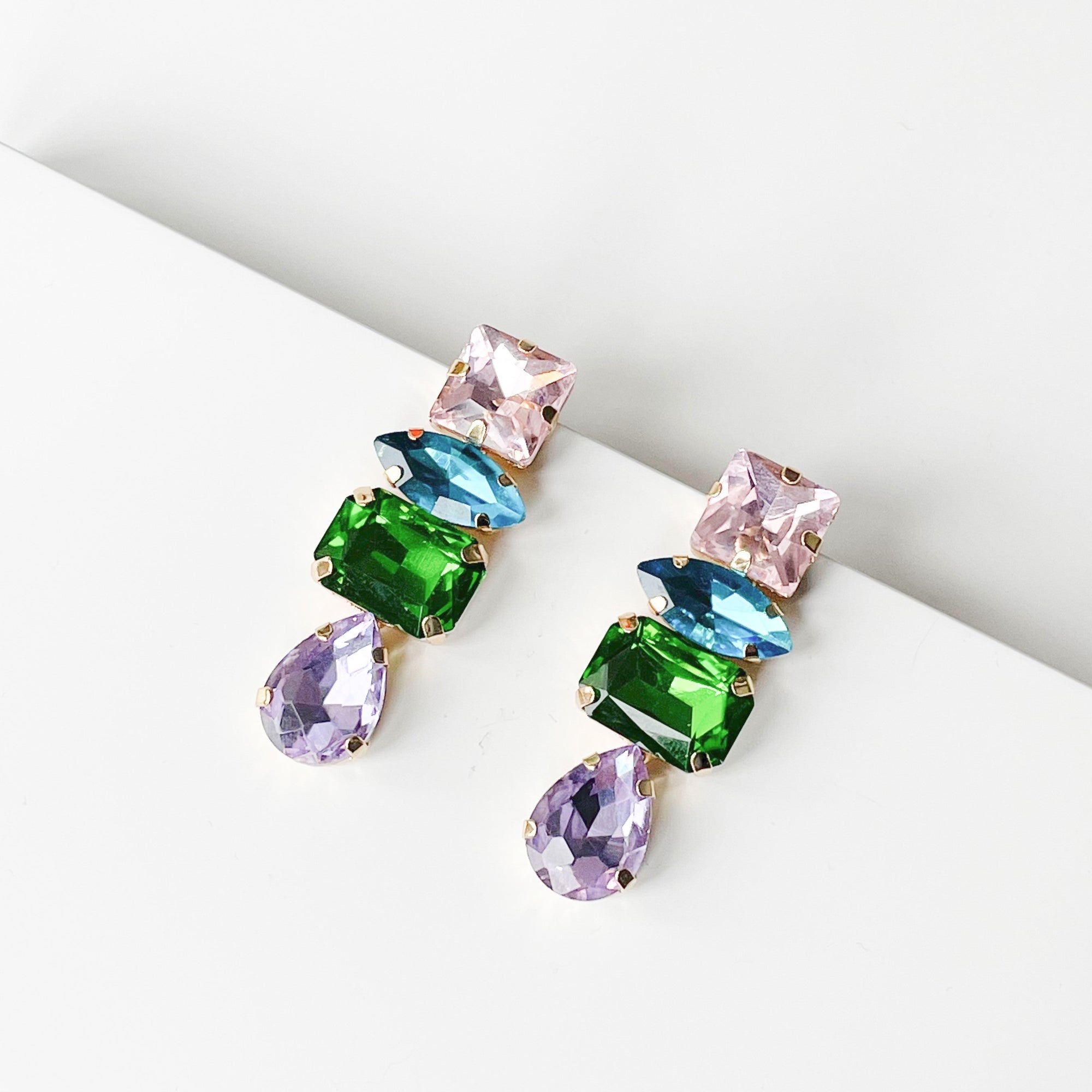 Iliana Multi Rhinestone Drop Earrings