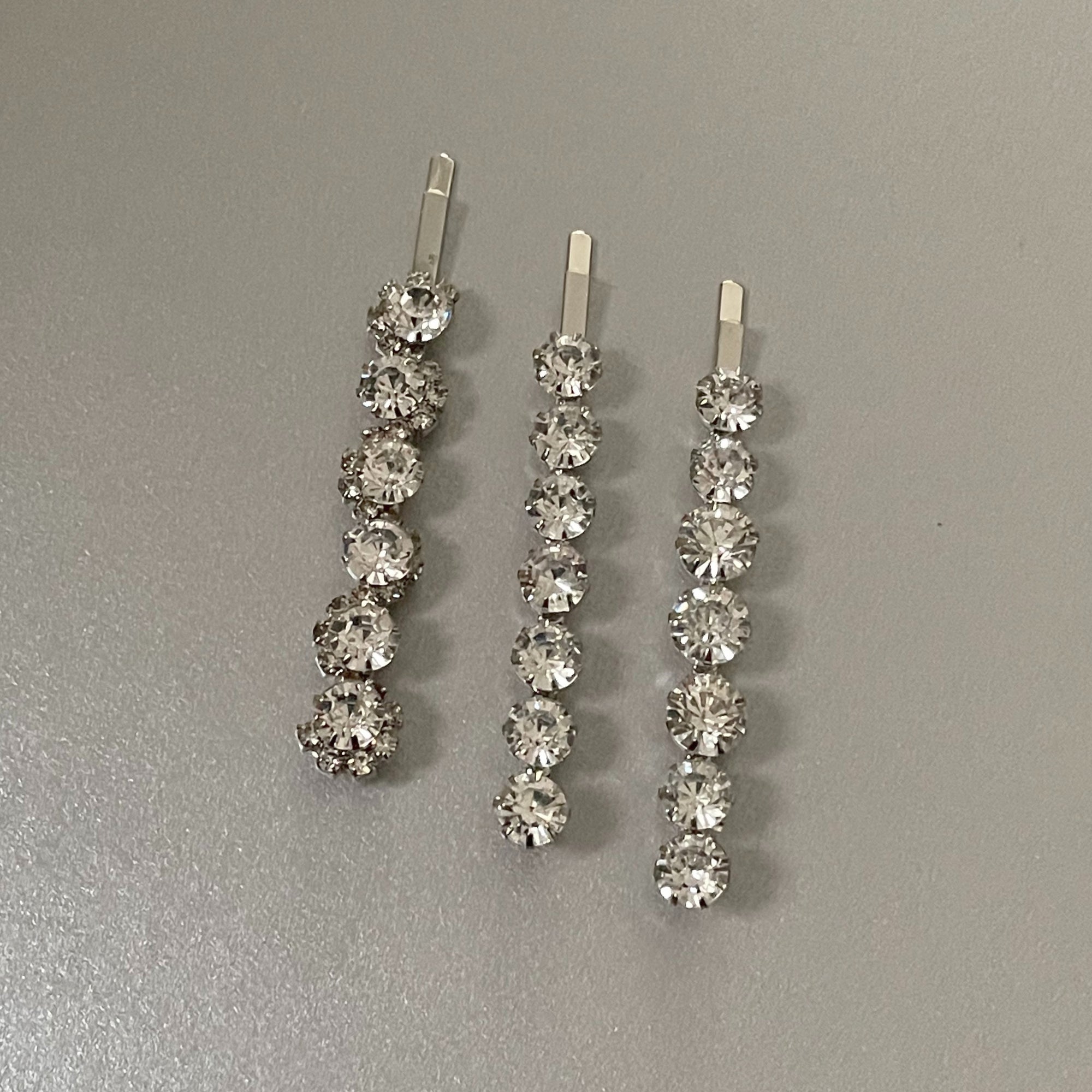 Luxury Silver Hair Slide Set 