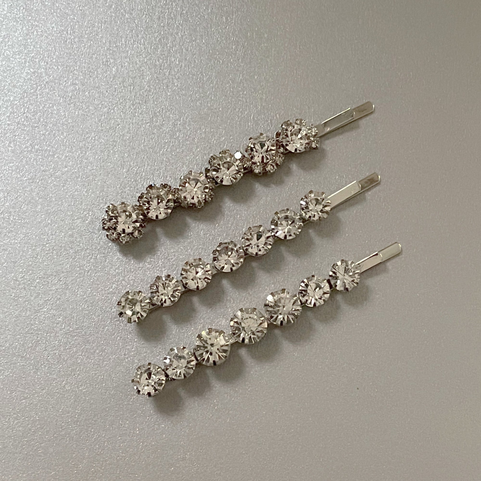 Luxury Silver Hair Slide Set 