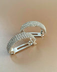 Cassandra Silver Diamante Ponytail Clip