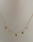 Emilia Luxe 18k Gold Plated Jewel Necklace