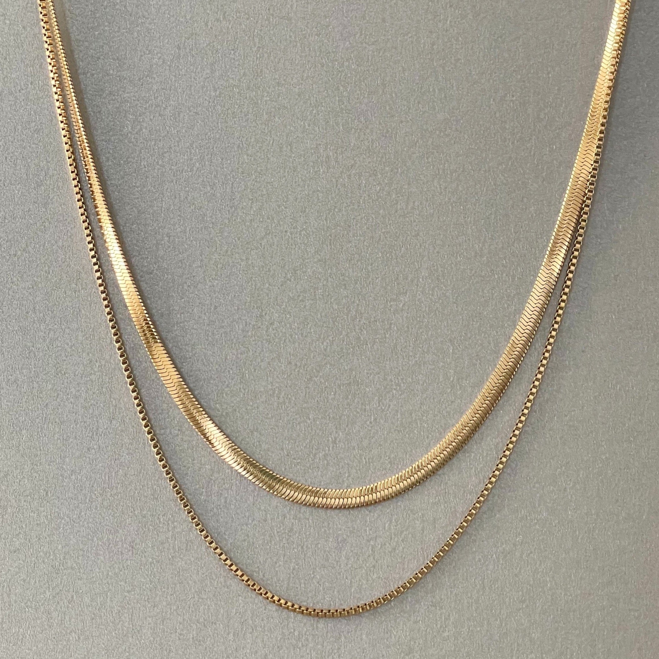 Milan Luxe 18k Gold Plated Double Layer Chain