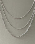 Medea Luxe Silver Plated Triple Layer Necklace