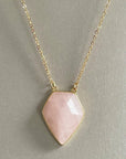 Women's Rose Quartz Necklace 