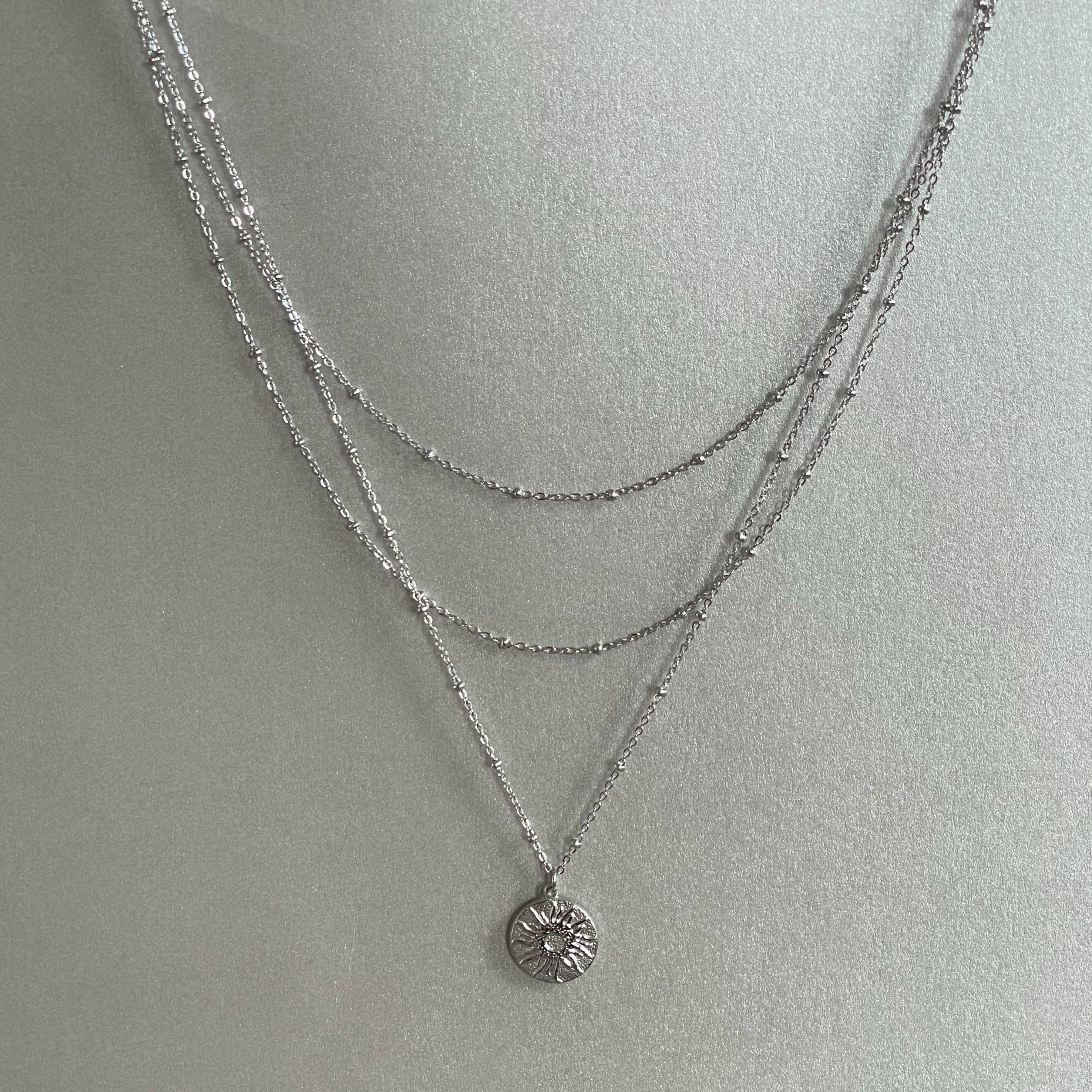 Orion Luxe Triple Layer Sunburst Necklace