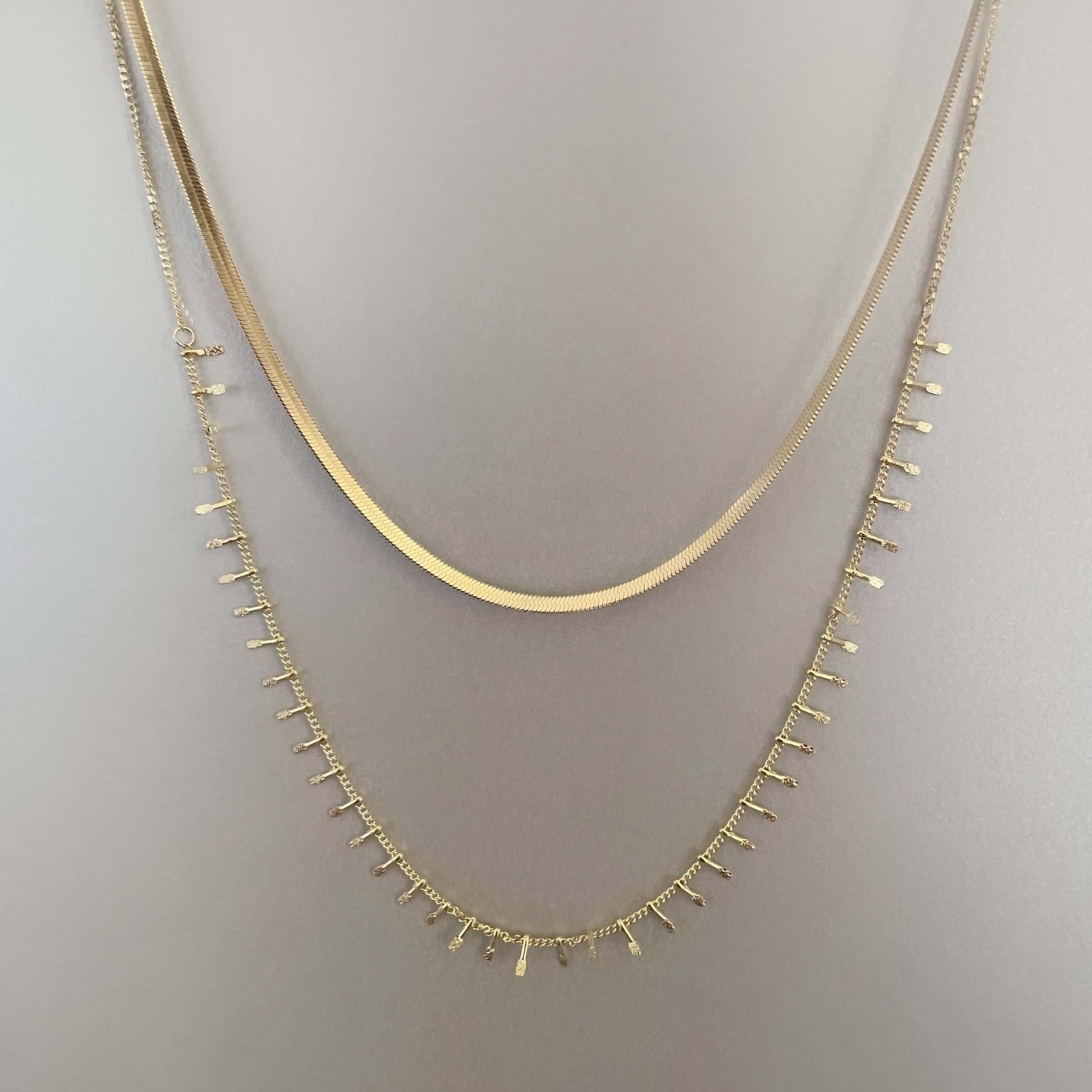 Elisaria Luxe 18k Gold Plated Layered Necklace