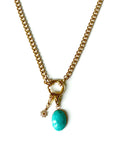 Stella Luxe 18k Gold Plated Turquoise Pendant Necklace