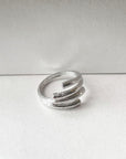 Dari Contemporary Silver Tone Ring