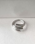 Dari Contemporary Silver Tone Ring