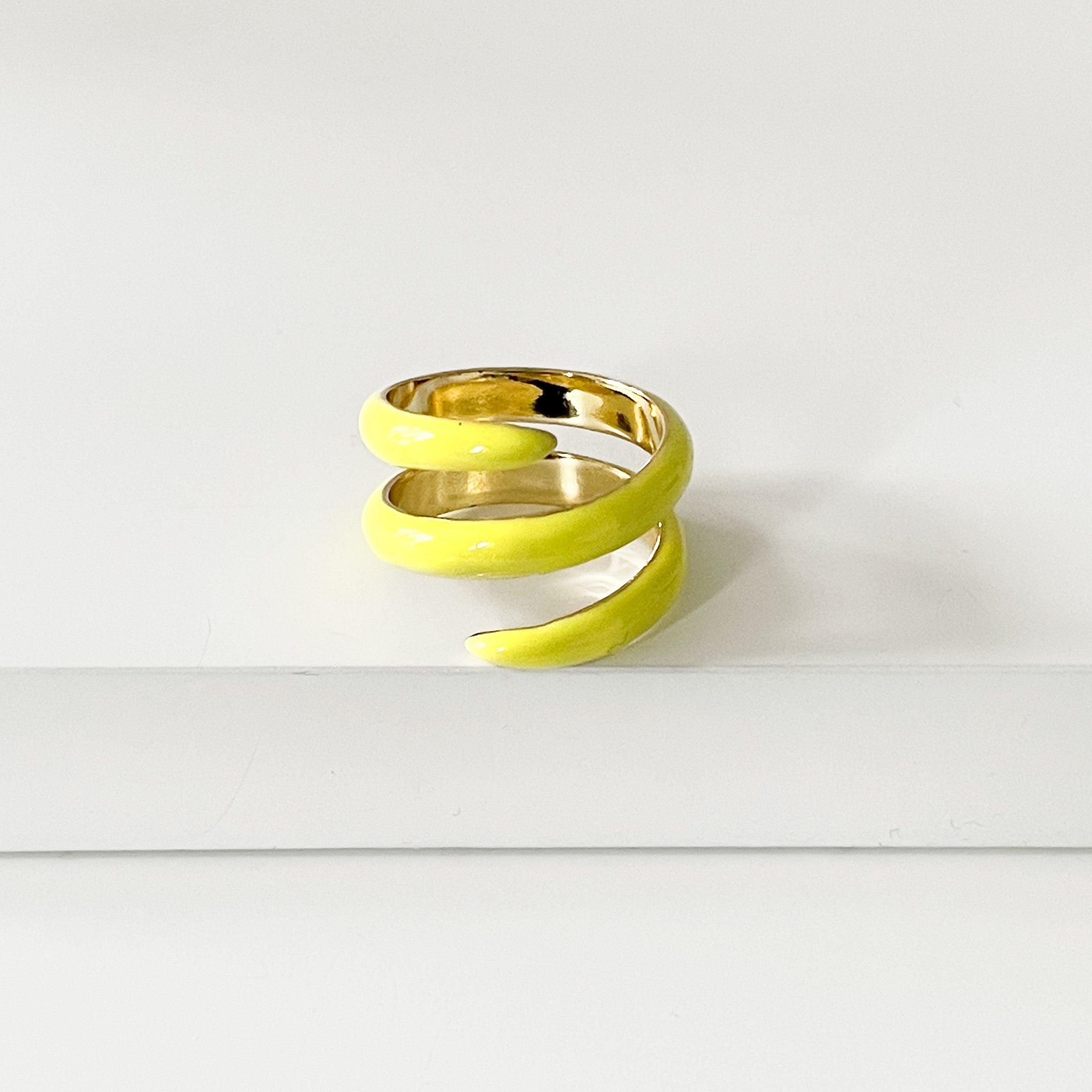 Neesa Yellow Wrap Ring