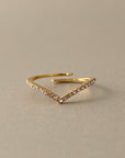 Marina Luxe 18k Gold Plated Skinny Wishbone Ring