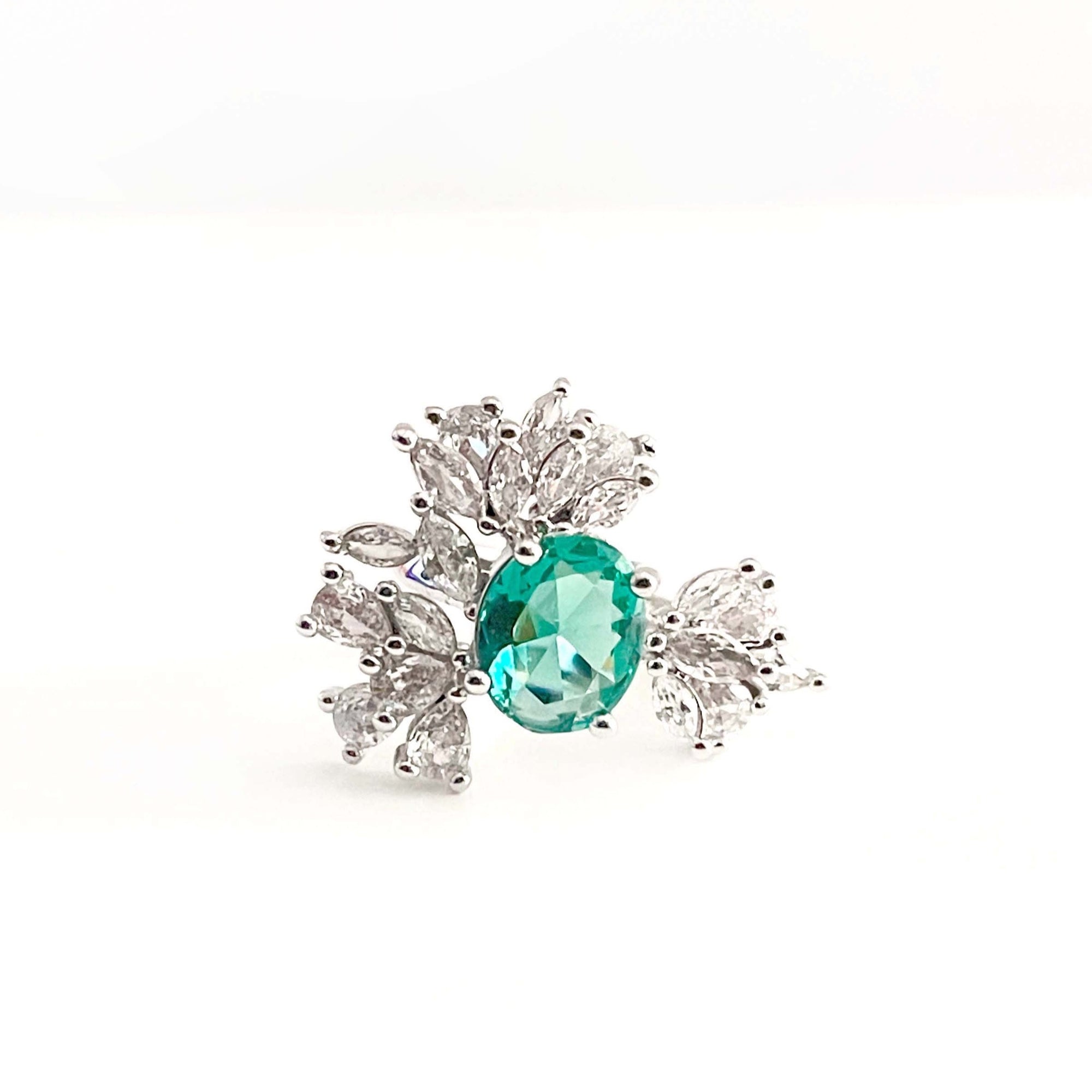 Elizabeth Azure Stone Statement Cocktail Ring