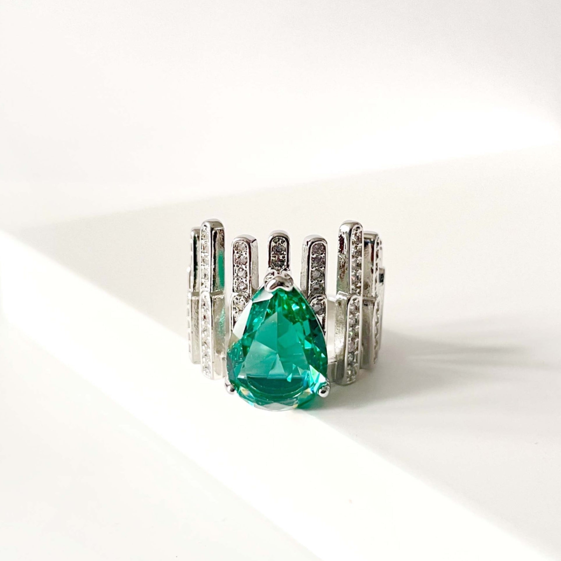 Neela Statement Faceted Jewel Cocktail Ring