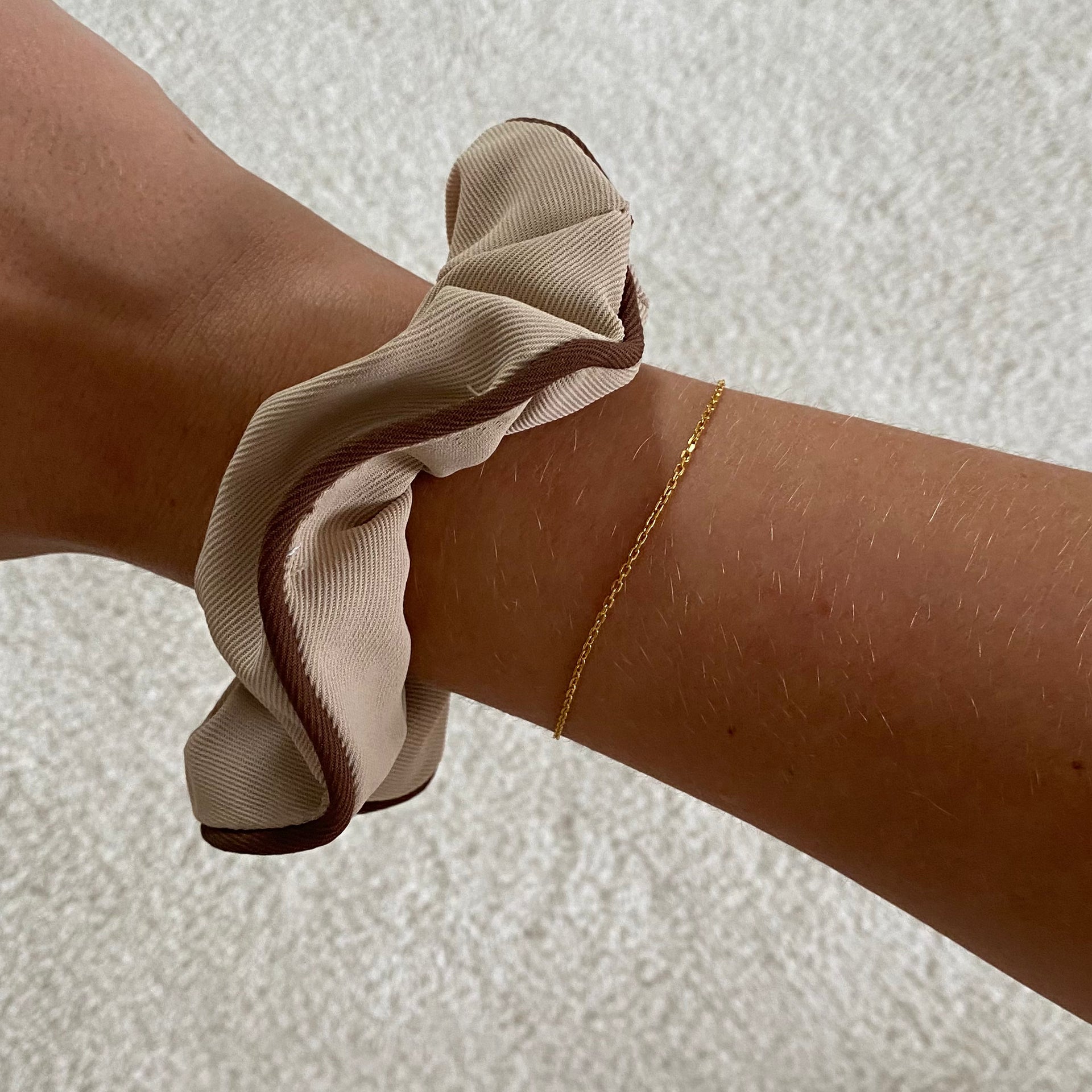 Brooklyn Beige Scrunchie