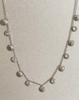 Hanaali  Silver Tone Shell Necklace